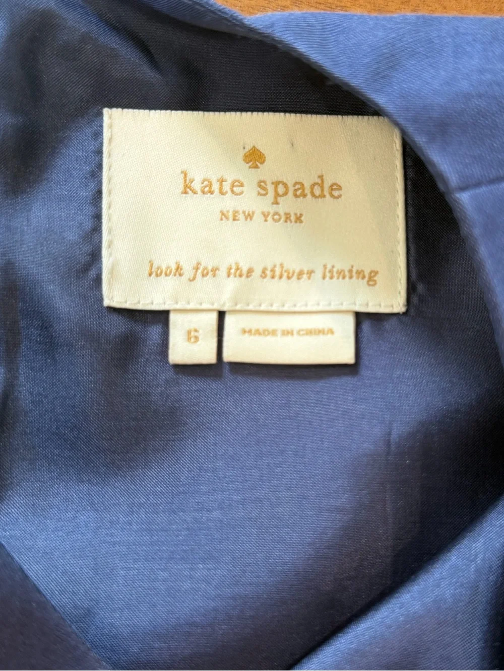 kate spade Silk ‘Vail’ Dress w/ Pleats and Cap Sleeve in Navy Size 6